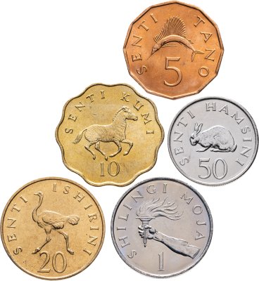 купить Танзания набор монет 1979-1992 (5 штук) Фауна
