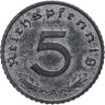 Купить Германия, Третий рейх 5 рейхспфеннигов 1940, знак монетного двора "А" - Берлин