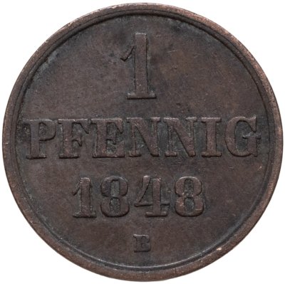 купить Германия, Ганновер 1 пфенниг 1848