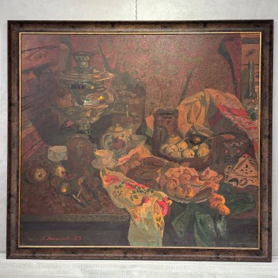 купить Картина "Натюрморт", худ. Л.В. Панфёров (1927 - 1990), другой, оргалит, дерево, СССР, 1989 г.