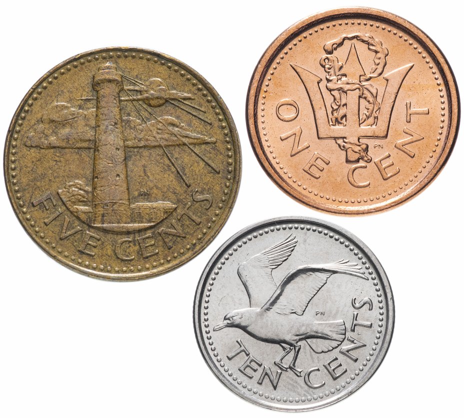 купить Барбадос набор монет 2008-2010 (3 штуки)