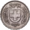 Купить Швейцария 5 франков (francs) 1933