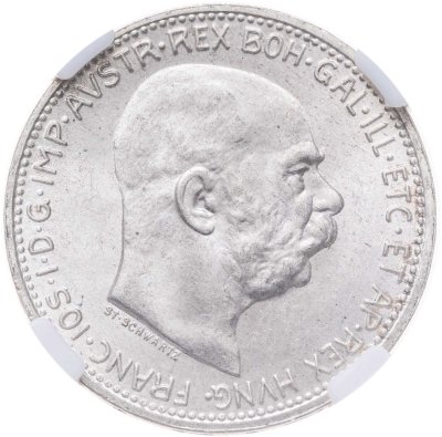 купить Австро-Венгрия 1 крона 1914 для Австрии в слабе ННР MS64