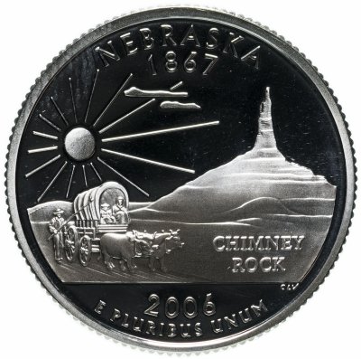 купить США 25 центов (квотер, 1/4 доллара, quarter dollar) 2006 S Proof Небраска (Nebraska)