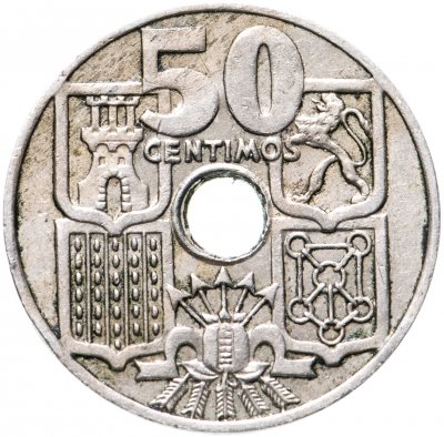 купить Испания 50 сентимо 1949