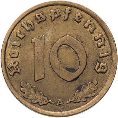 купить Германия, Третий рейх 10 рейхспфеннигов (reichspfennig) 1938