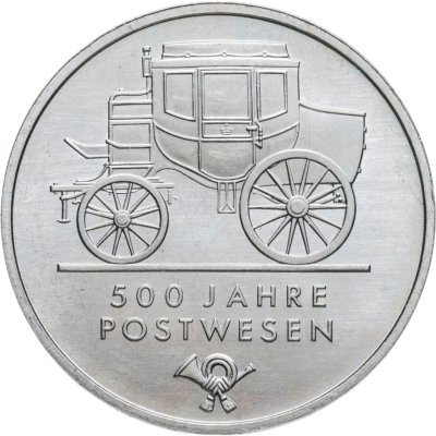 купить Германия (ГДР) 5 марок (mark) 1990 "500 лет почте"