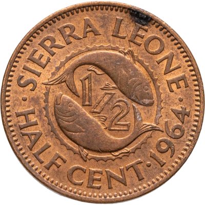 купить Сьерра-Леоне 1/2 цента (cent) 1964