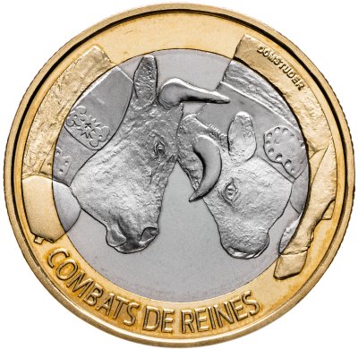 купить Швейцария 10 франков 2012 "Коровьи бои" в капсуле