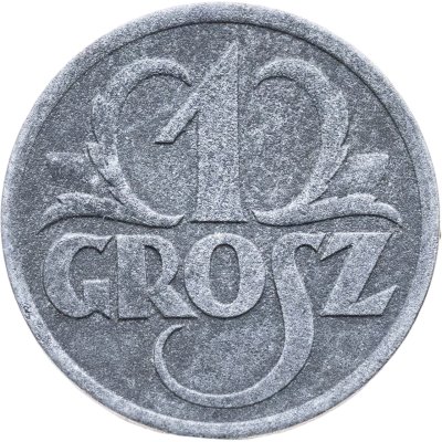 купить Польша 1 грош (grosz) 1939 Цинк /серый цвет/