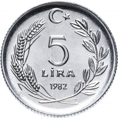 купить Турция 5 лир (lira) 1982