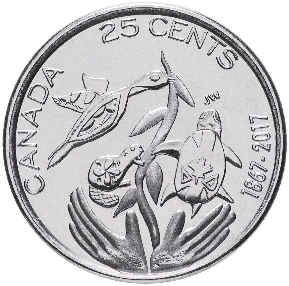 купить Канада 25 центов 2017 "150 лет Конфедерации"