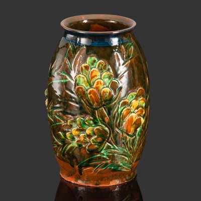 купить Ваза большая "Мимоза", Гжель, керамика, майолика, СССР, 1950-1960 гг.