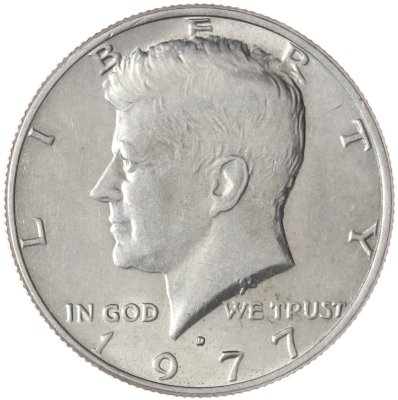 купить США 50 центов (1/2 доллара, half dollar) 1977 D Kennedy Half Dollar (Кеннеди) знак монетного двора "D" - Денвер