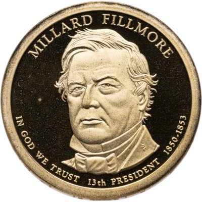 купить США 1 доллар (dollar) 2010 S Миллард Филлмор (13-й президент США), знак монетного двора "S" - Сан-Франциско