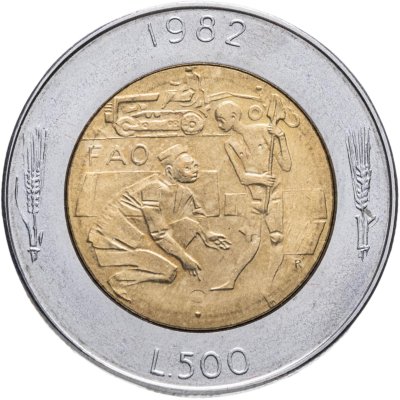 купить Сан-Марино 500 лир (lire) 1982 FAO (ФАО)