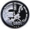 Купить Бельгия 500 франков (francs) 2001 "Председательство Бельгии в Европейском Союзе"