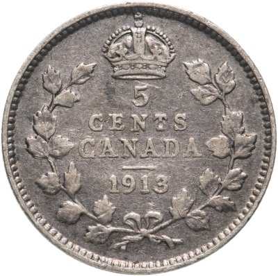 купить Канада 5 центов (cents) 1913
