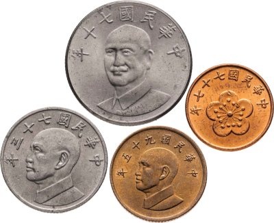 купить Тайвань набор монет 1981-2017 (4 штуки)