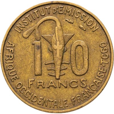 купить Французская Западная Африка и Того 10 франков (francs) 1957