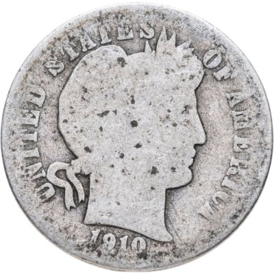 купить США 10 центов (дайм, one dime) 1910 Barber Dime Без отметки монетного двора