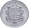 Купить Андорра 1 сантим (centime) 2002 "Агнец Божий"