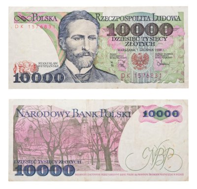 купить Польша 10000 злотых 1988