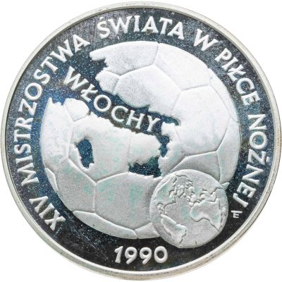 купить Польша 20000 злотых (zlotych) 1989 "Чемпионат мира по футболу 1990 - карта Италии"