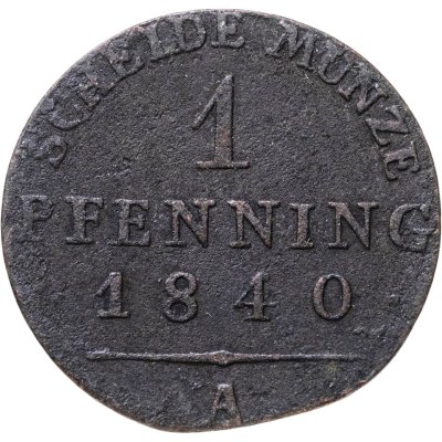 купить Германия, Пруссия 1 пфенниг 1840