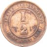 Купить Стрейтс Сетлментс 1/2 цента (cent) 1908