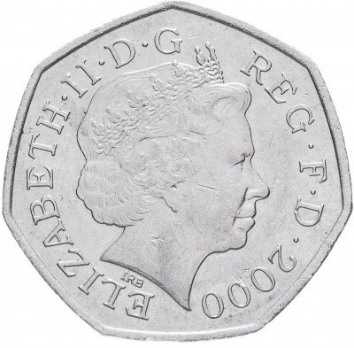 купить Великобритания 50 пенсов 2000 "150-летие системы публичных библиотек"