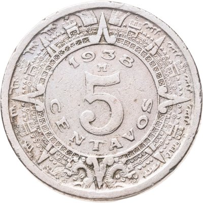 купить Мексика 5 сентаво (centavos) 1938