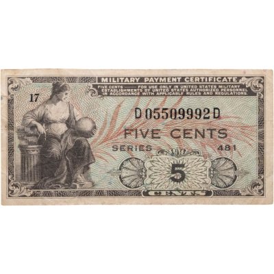 купить США 5 центов 1951-1954 (Pick M22) Военный сертификат