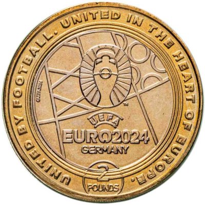 купить Острова Питкэрн 2 фунта 2024 "Чемпионат Европы по футболу 2024, Германия"