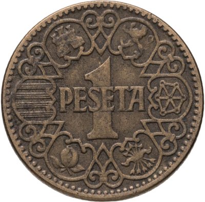 купить Испания 1 песета (peseta) 1944