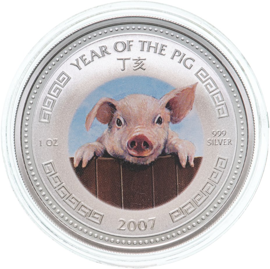 купить Камбоджа 3000 риелей (riels) 2007 "Китайский гороскоп - год свиньи (поросёнок на заборе)"