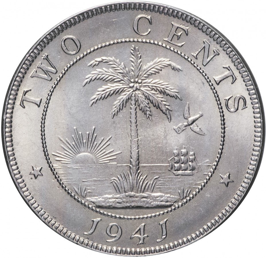 купить Либерия 2 цента 1941