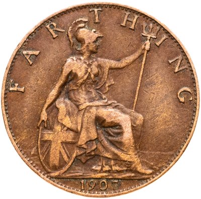 купить Великобритания 1 фартинг (farthing) 1907