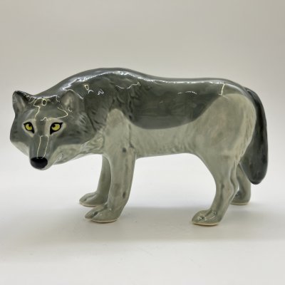 купить Статуэтка "Серый волк", фаянс, Россия, 2000-2010 гг.