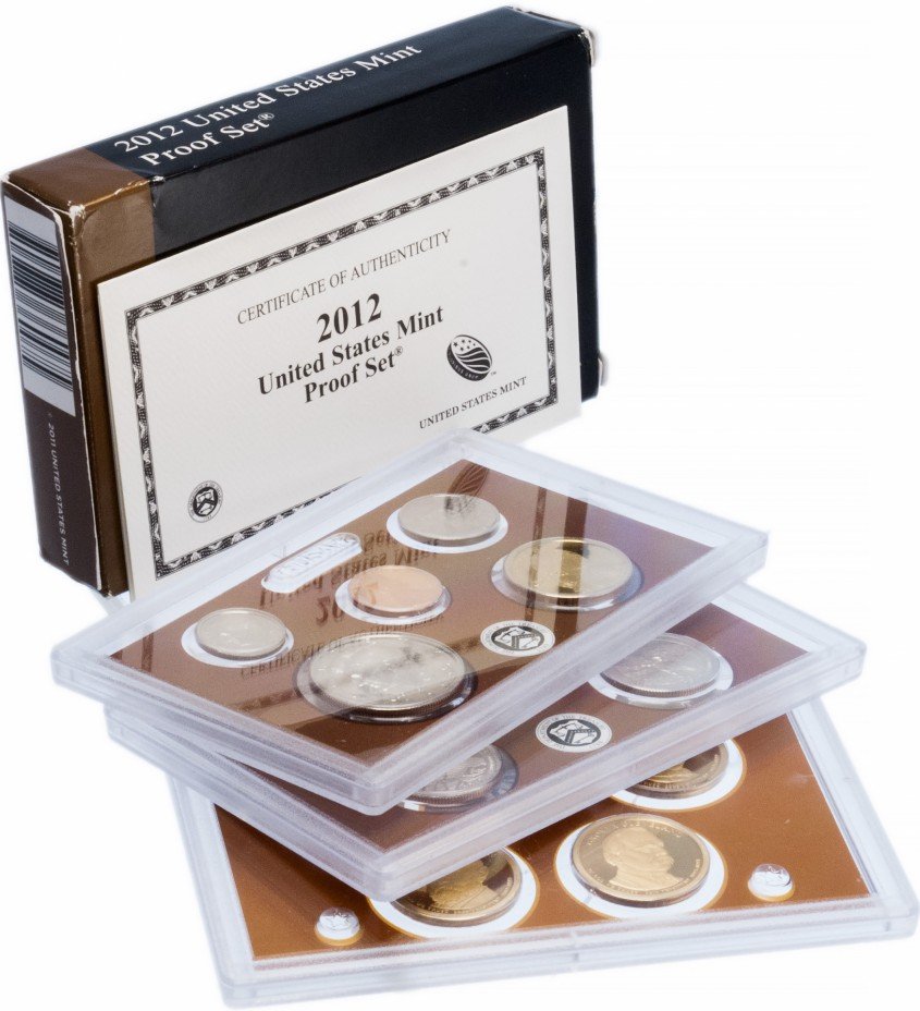 купить США официальный набор монет 2012 год Proof (14 монет)