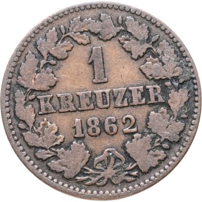 купить Германия, Нассау 1 крейцер 1862