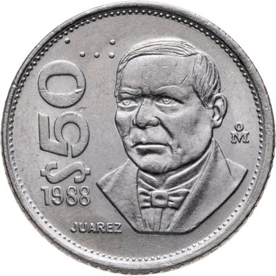 купить Мексика 50 песо (pesos) 1988 Медно-никелевый сплав (не магнетик) не магнитная