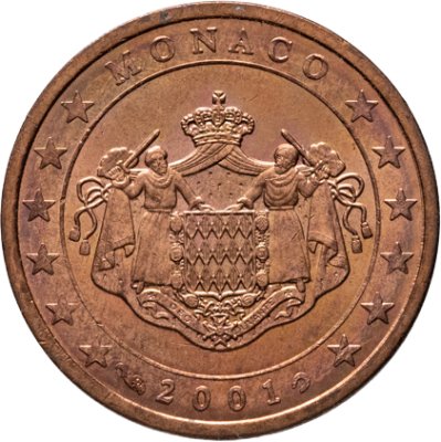 купить Монако 2 цента (cents) 2001