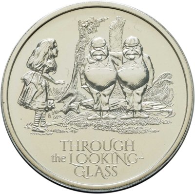 купить Великобритания 5 фунтов 2021 "Алиса в Зазеркалье" в конверте