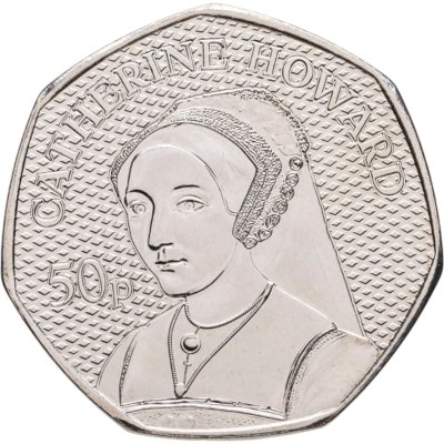 купить Гернси 50 пенсов 2024 «Король Генрих VIII и его жены - Екатерина Говард»