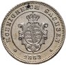 Купить Саксония 1 новый грош - 10 пфеннигов 1863 B, в слабе Монетник. ру MS62