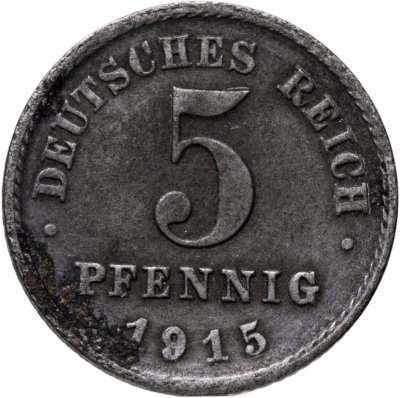купить Германия 5 пфеннигов 1915 F