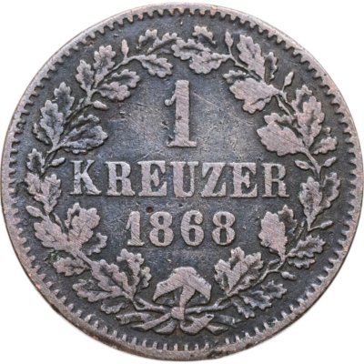 купить Баден 1 крейцер (kreuzer) 1868