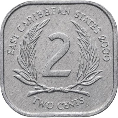 купить Восточные Карибы 2 цента 2000