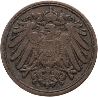 купить Германия 1 пфенниг (pfennig) 1902, знак монетного двора: "D" - Мюнхен